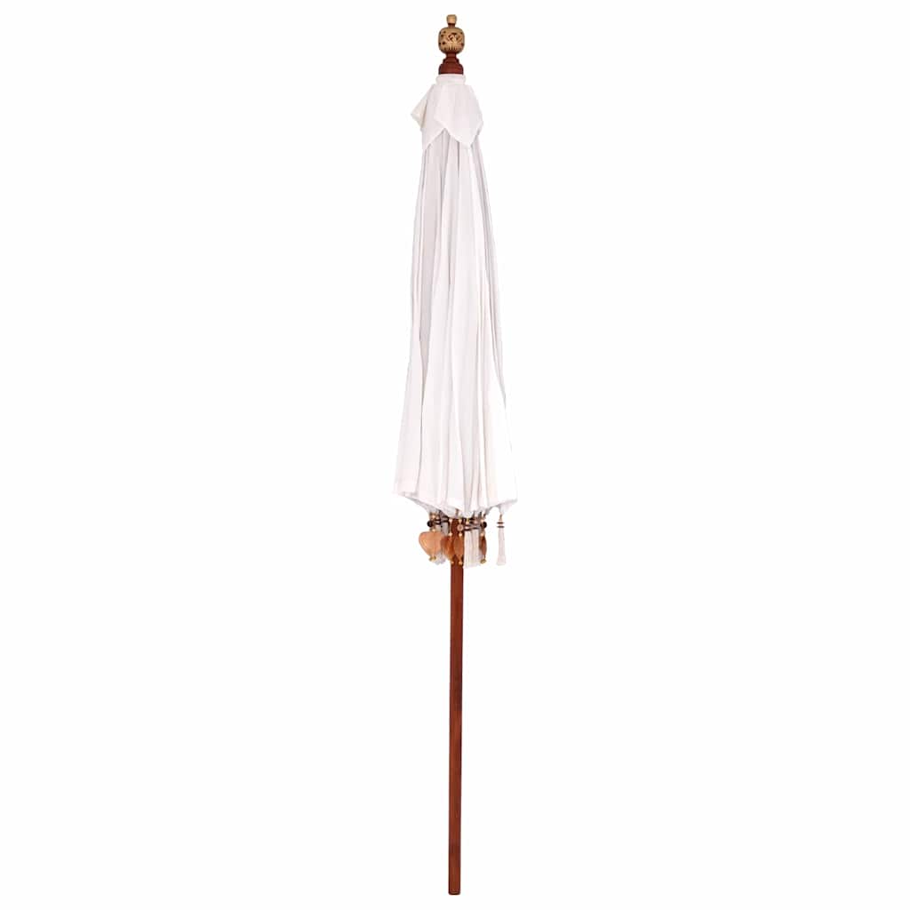vidaXL Parasol Balinese Crema (210-220) x 260 cm
