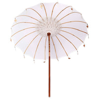 vidaXL Parasol Balinese Crema (210-220) x 260 cm