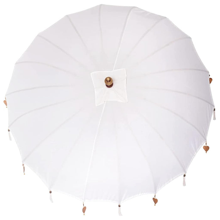 vidaXL Parasol Balinese Crema (210-220) x 260 cm