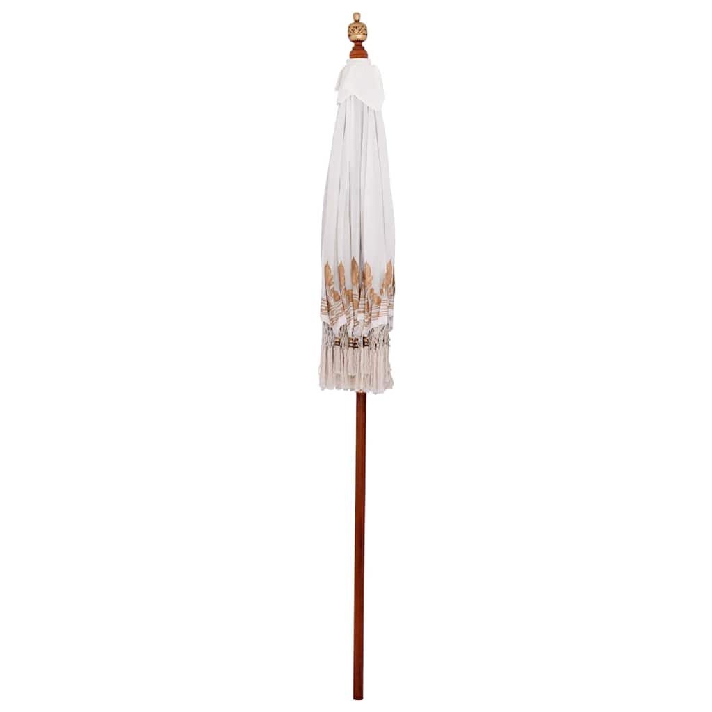 vidaXL Parasol Balinese Crema (180-190) x 260 cm