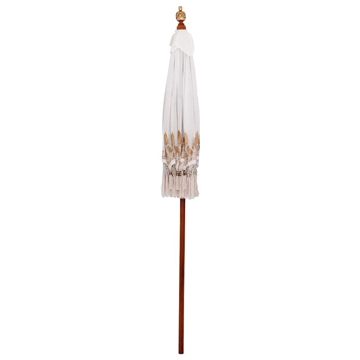 vidaXL Parasol Balinese Crema (180-190) x 260 cm
