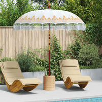 vidaXL Parasol Balinese Crema (210-220) x 260 cm