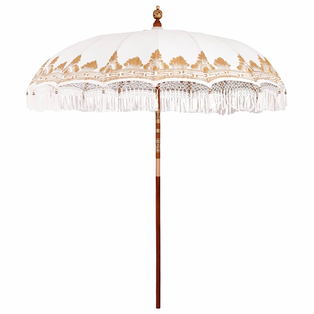 vidaXL Parasol Balinese Crema (210-220) x 260 cm