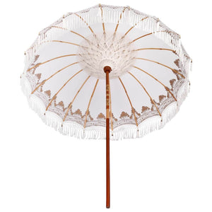 vidaXL Parasol Balinese Crema (210-220) x 260 cm