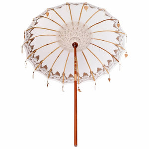 vidaXL Parasol Balinese Crema (180-190) x 260 cm