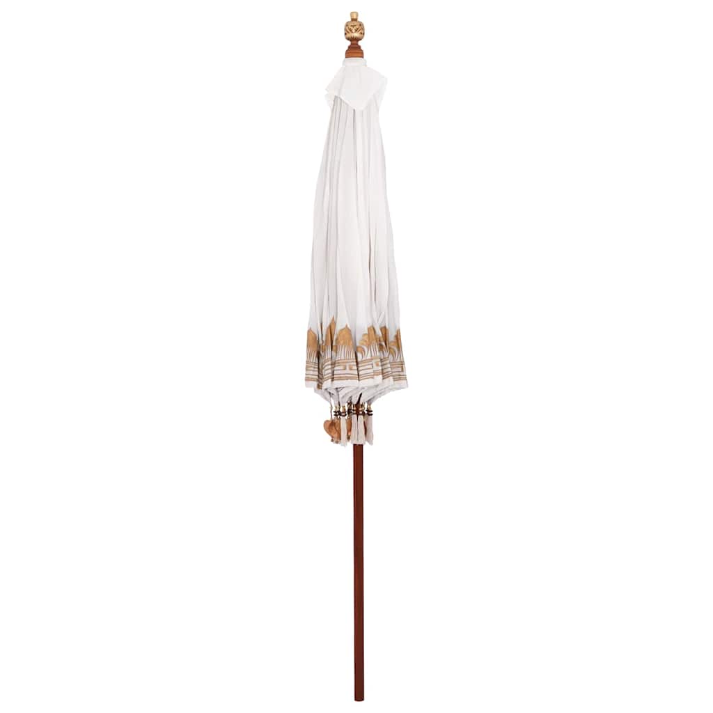 vidaXL Parasol Balinese Crema (210-220) x 260 cm