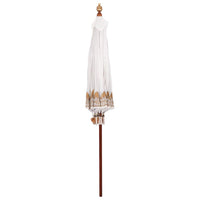 vidaXL Parasol Balinese Crema (210-220) x 260 cm