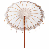 vidaXL Parasol Balinese Crema (210-220) x 260 cm
