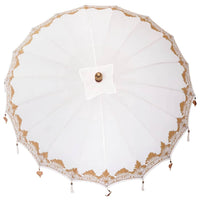 vidaXL Parasol Balinese Crema (210-220) x 260 cm