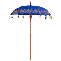Parasol Balinese Blu (180-190) x 260 cm Cotone e legno massello 42006456