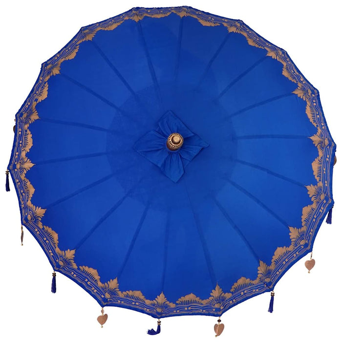 Parasol Balinese Blu (180-190) x 260 cm Cotone e legno massello 42006456