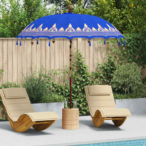 Parasol Balinese Blu (210-220) x 260 cm Cotone e legno massello 42006457