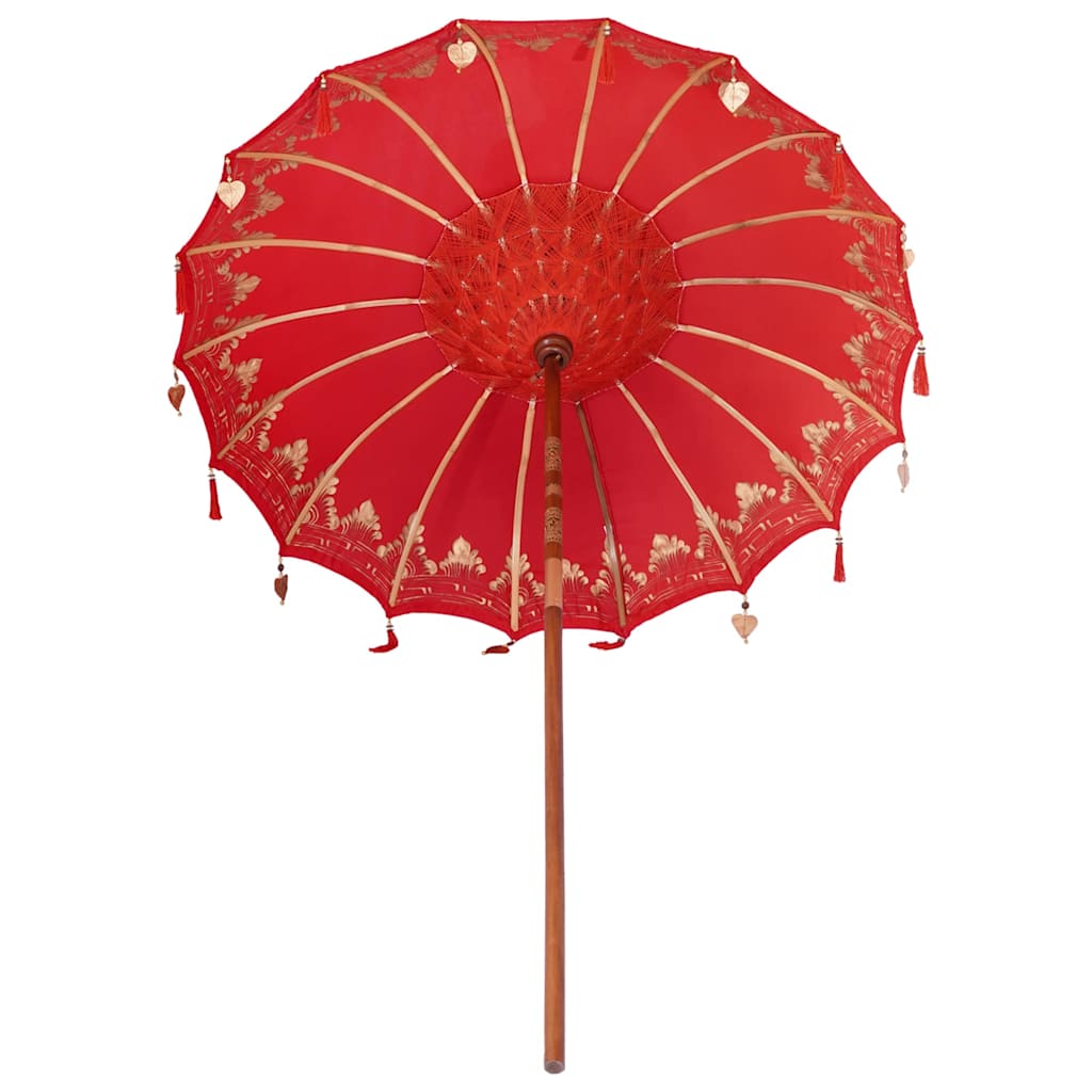 vidaXL Parasol Balinese Rosso (180-190) x 260 cm