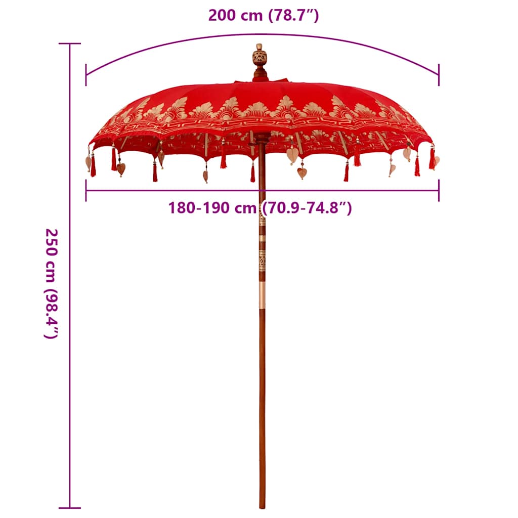 Parasol Balinese Rosso (180-190) x 260 cm 42006458
