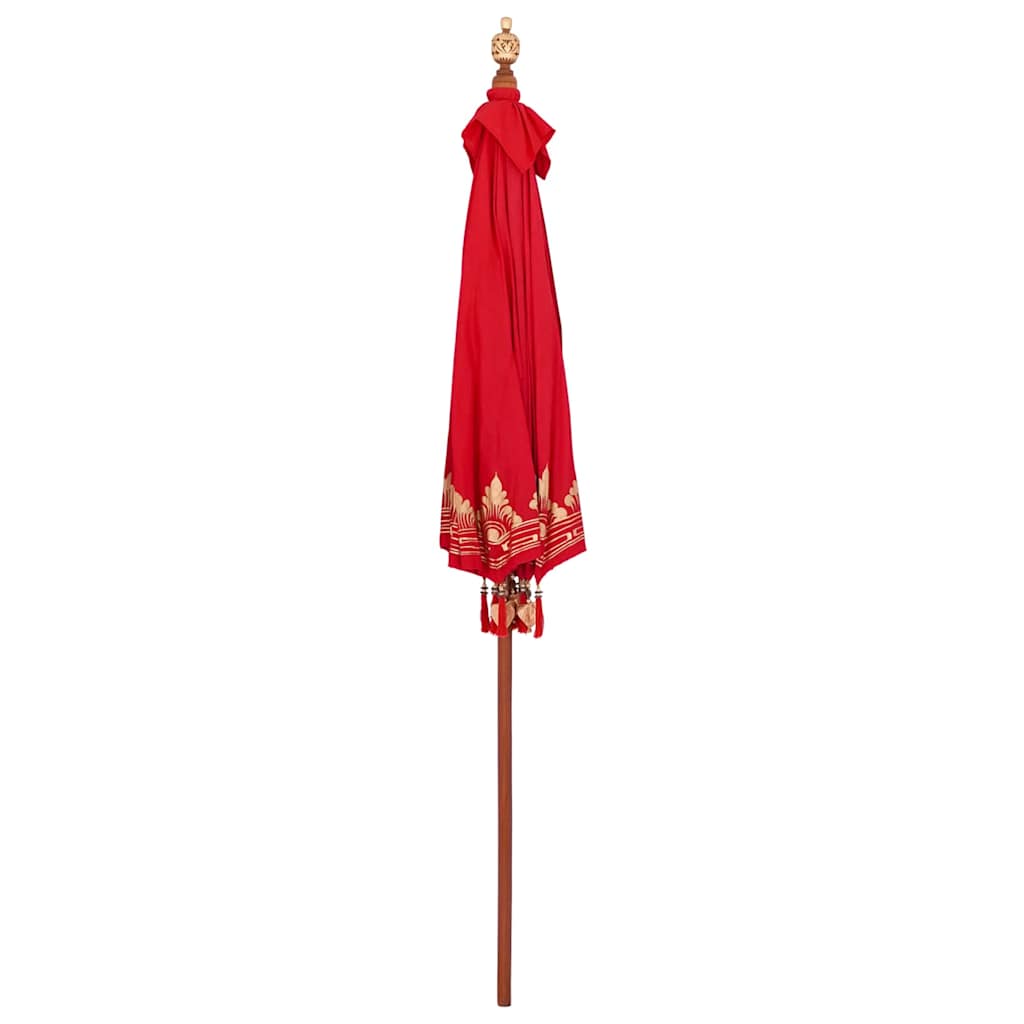 vidaXL Parasol Balinese Rosso (210-220) x 260 cm