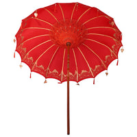 vidaXL Parasol Balinese Rosso (210-220) x 260 cm