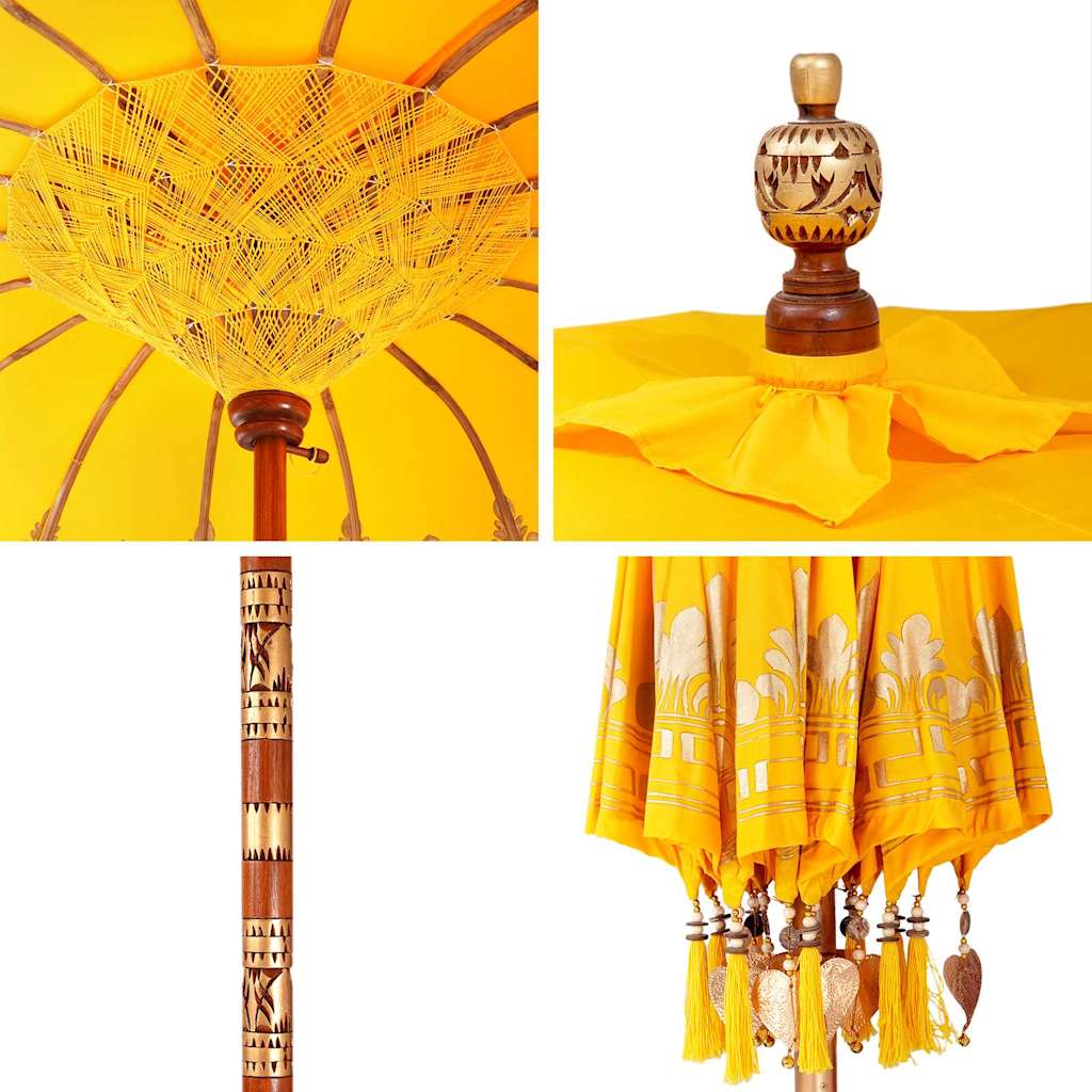 vidaXL Parasol Balinese Giallo (180-190) x 260 cm