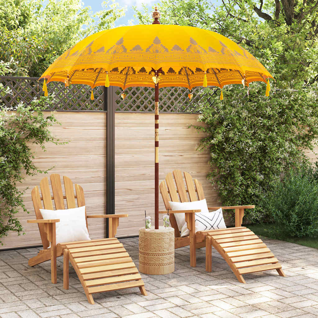 vidaXL Parasol Balinese Giallo (210-220) x 260 cm
