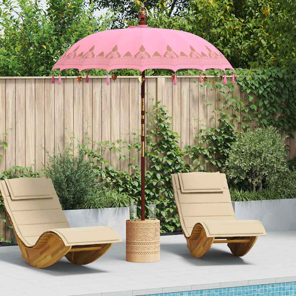 vidaXL Parasol Balinese Rosa (180-190) x 260 cm