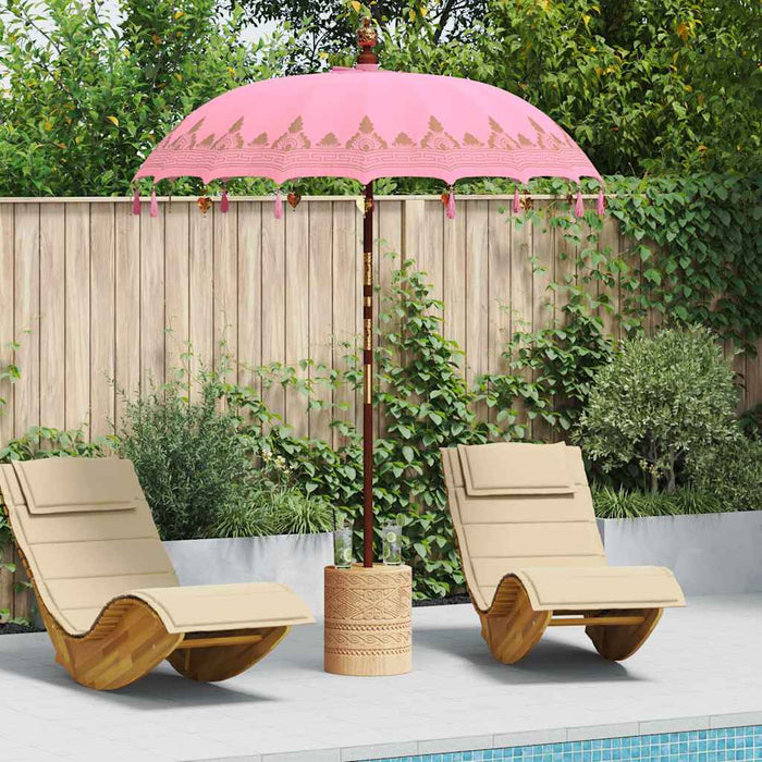 vidaXL Parasol Balinese Rosa (180-190) x 260 cm