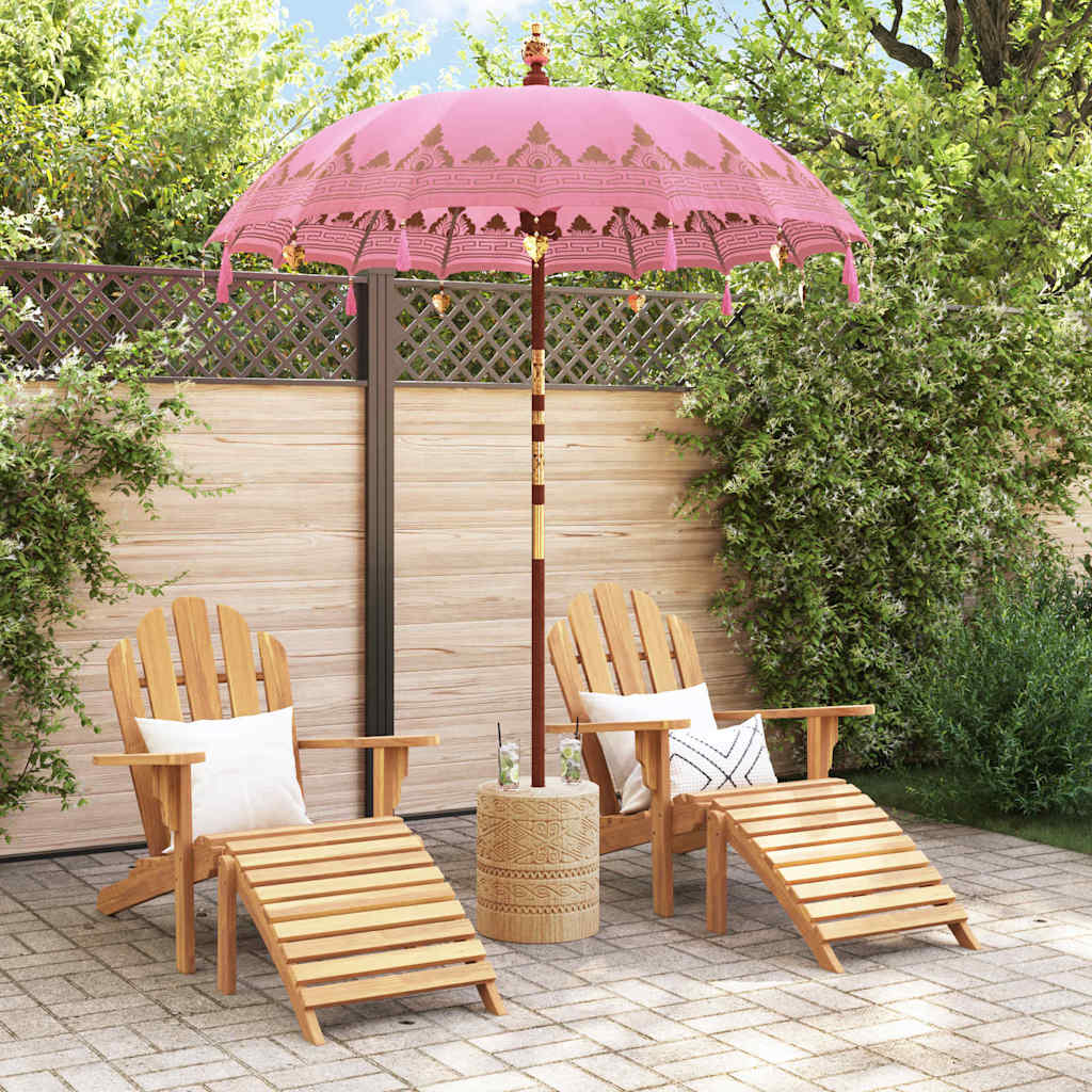 vidaXL Parasol Balinese Rosa (180-190) x 260 cm