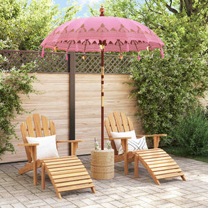 vidaXL Parasol Balinese Rosa (180-190) x 260 cm