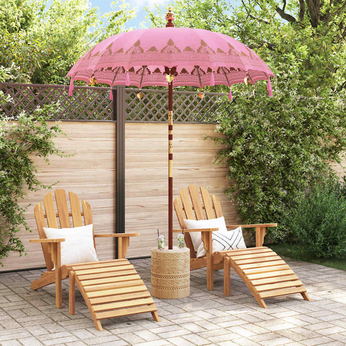 vidaXL Parasol Balinese Rosa (180-190) x 260 cm