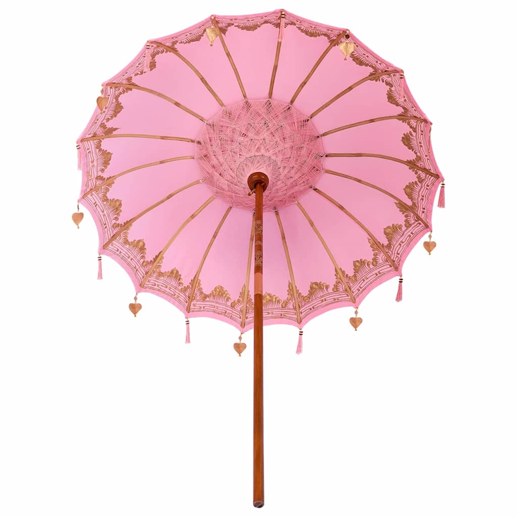 vidaXL Parasol Balinese Rosa (180-190) x 260 cm