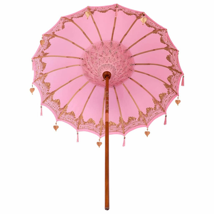 vidaXL Parasol Balinese Rosa (180-190) x 260 cm