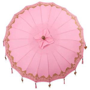 vidaXL Parasol Balinese Rosa (180-190) x 260 cm