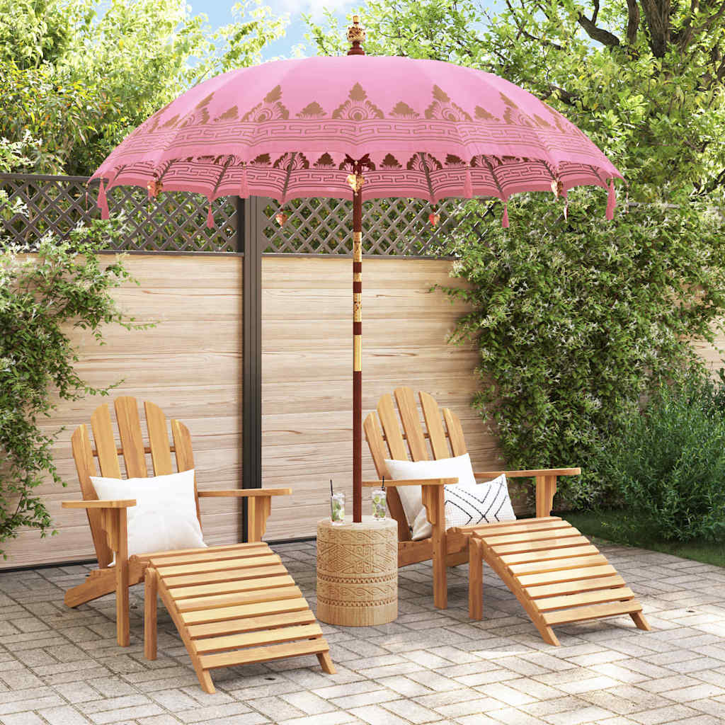 vidaXL Parasol Balinese Rosa (210-220) x 260 cm
