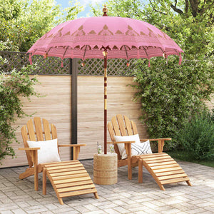 vidaXL Parasol Balinese Rosa (210-220) x 260 cm