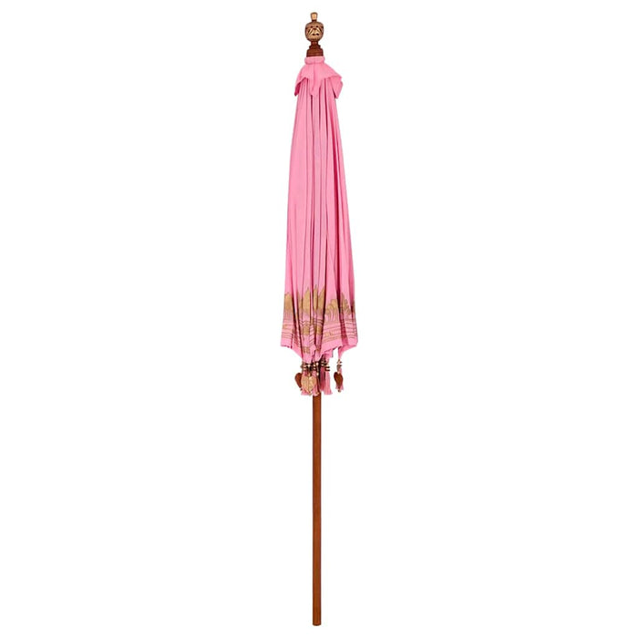 vidaXL Parasol Balinese Rosa (210-220) x 260 cm