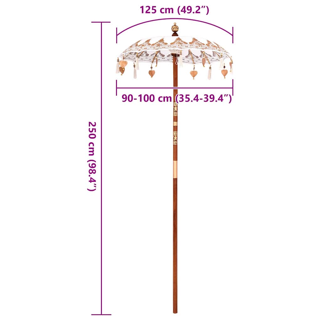 Parasol Balinese Crema (90-100) x 260 cm 42006464