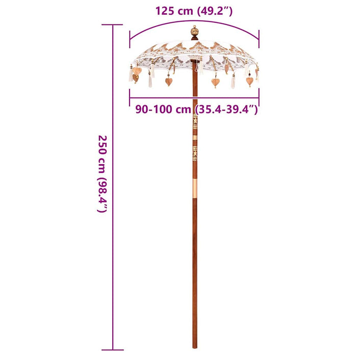 Parasol Balinese Crema (90-100) x 260 cm 42006464