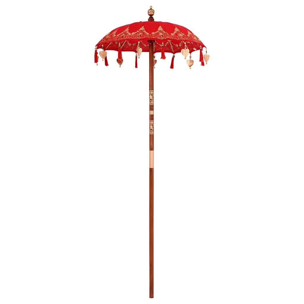 vidaXL Parasol Balinese Rosso (90-100) x 260 cm