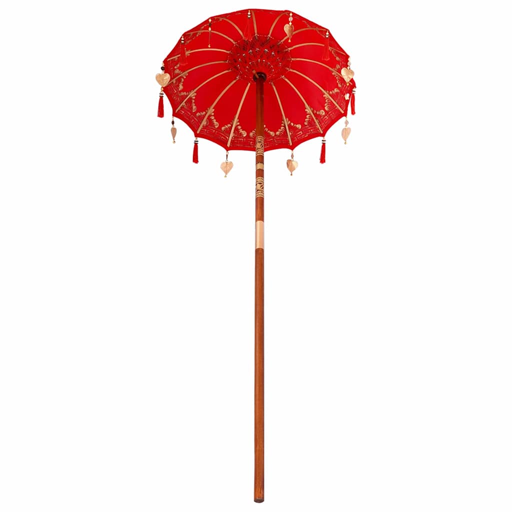 vidaXL Parasol Balinese Rosso (90-100) x 260 cm