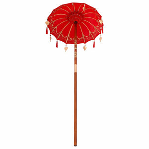 vidaXL Parasol Balinese Rosso (90-100) x 260 cm