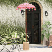 Parasol Balinese Rosa (90-100) x 260 cm Cotone e legno massello 42006468