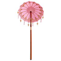 Parasol Balinese Rosa (90-100) x 260 cm Cotone e legno massello 42006468
