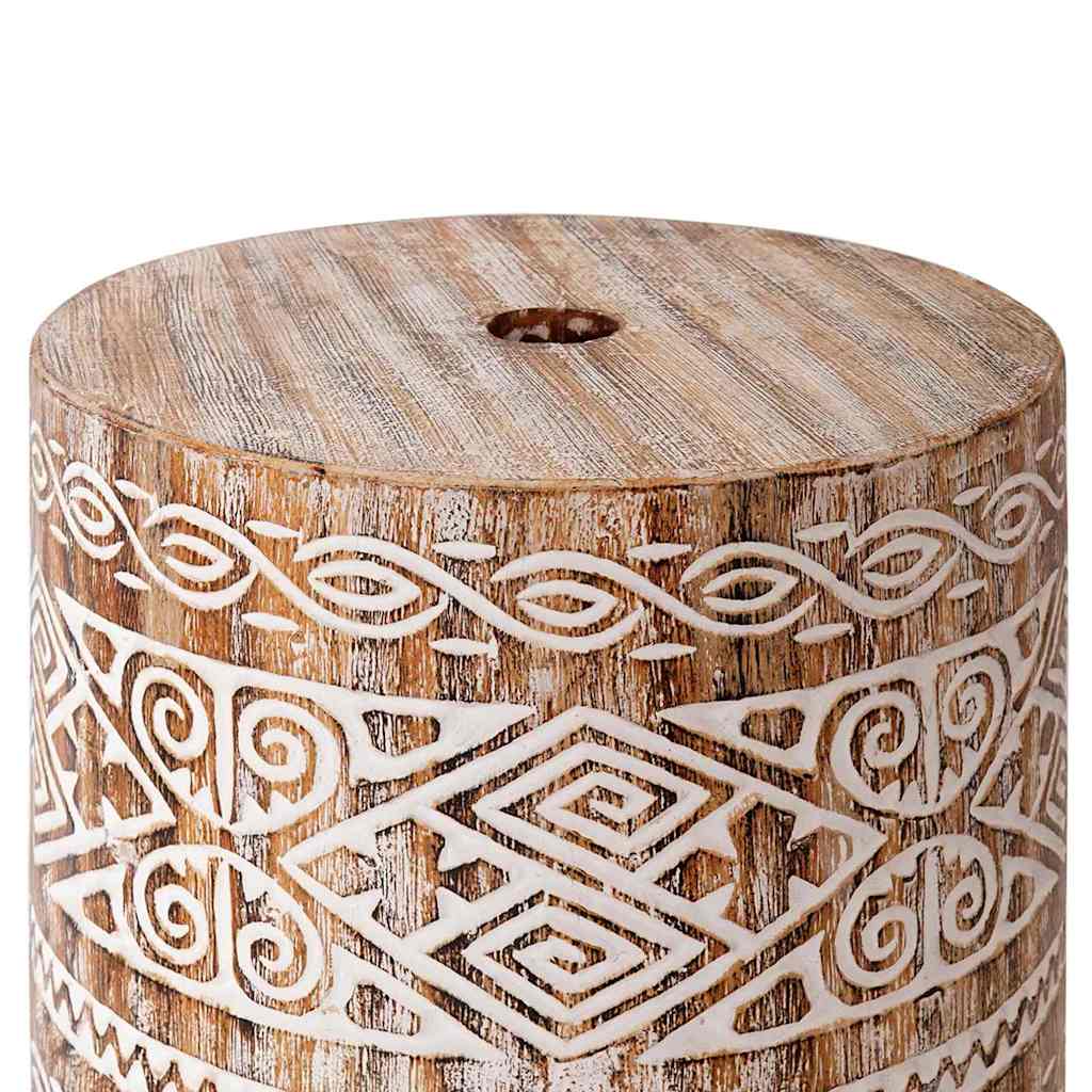 vidaXL Base per ombrellone bianco lavato Ø34 x 40 cm Legno massello