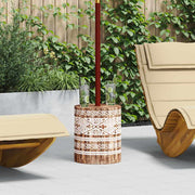 vidaXL Base per ombrellone bianco lavato Ø34 x 40 cm Legno massello