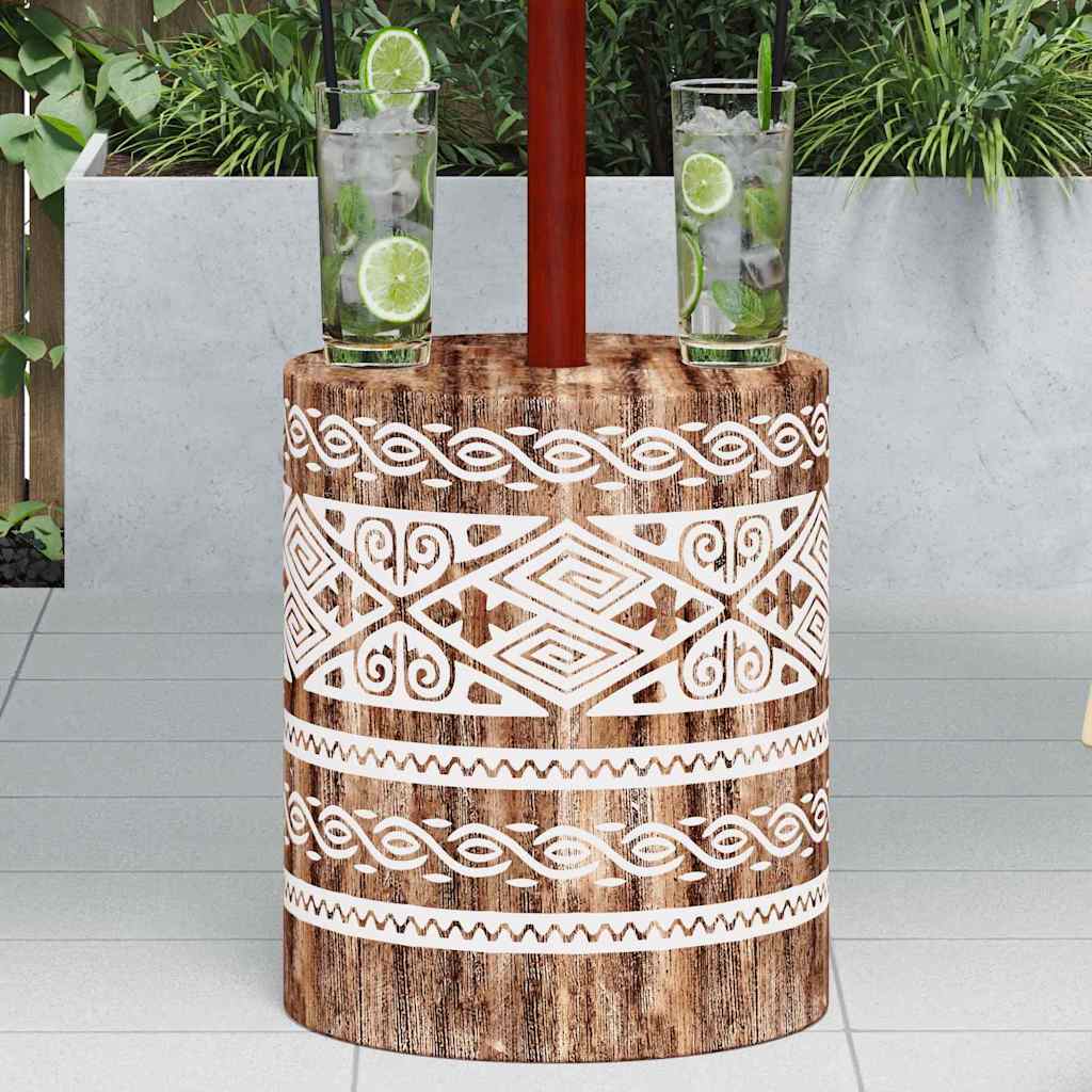 vidaXL Base per ombrellone bianco lavato Ø34 x 40 cm Legno massello