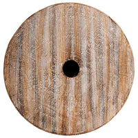 vidaXL Base per ombrellone bianco lavato Ø34 x 40 cm Legno massello