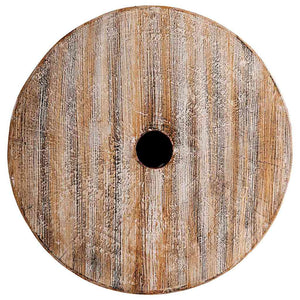 vidaXL Base per ombrellone bianco lavato Ø34 x 40 cm Legno massello