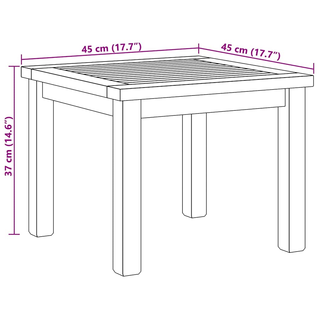 vidaXL Tavolino da salotto Marrone 45 x 45 x 36 cm