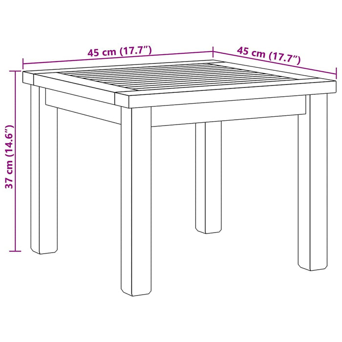 vidaXL Tavolino da salotto Marrone 45 x 45 x 36 cm