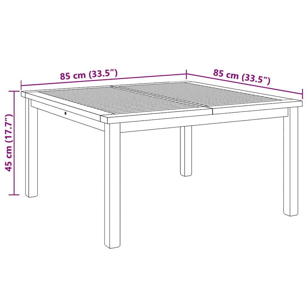 Tavolino da salotto Marrone 85 x 85 x 45 cm 42002299