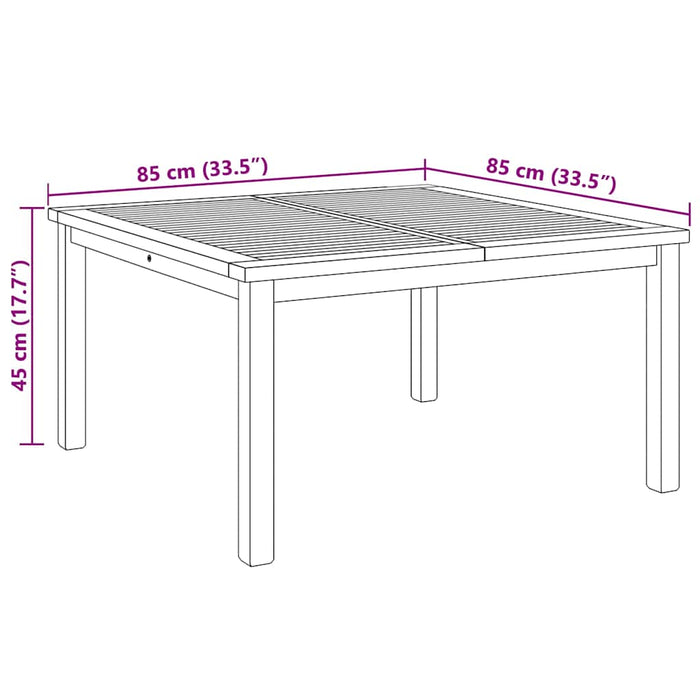 Tavolino da salotto Marrone 85 x 85 x 45 cm 42002299