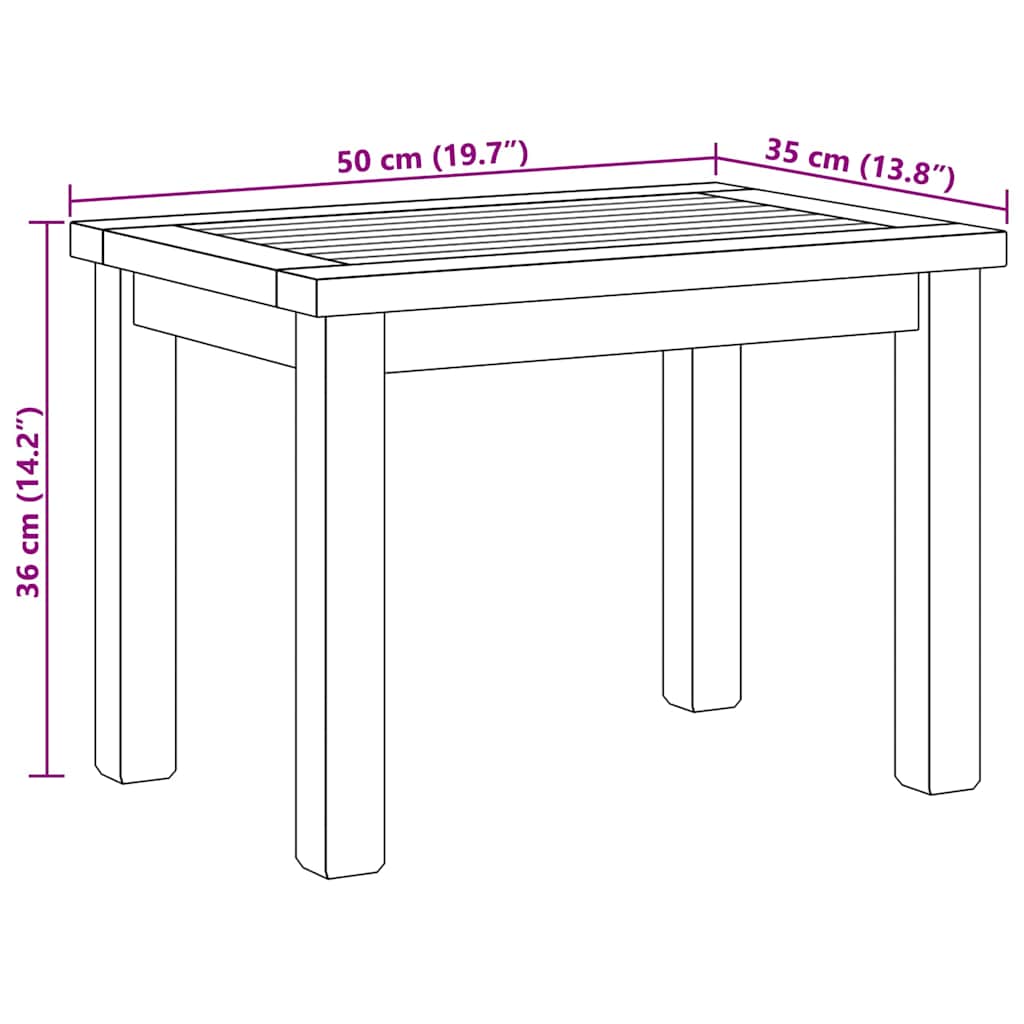 Tavolino da salotto Marrone 50 x 35 x 36 cm 42002301